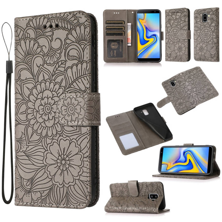 Skin Feel Embossed Sunflower Horizontal Flip Leather Case with Holder & Card Slots & Wallet & Lan...