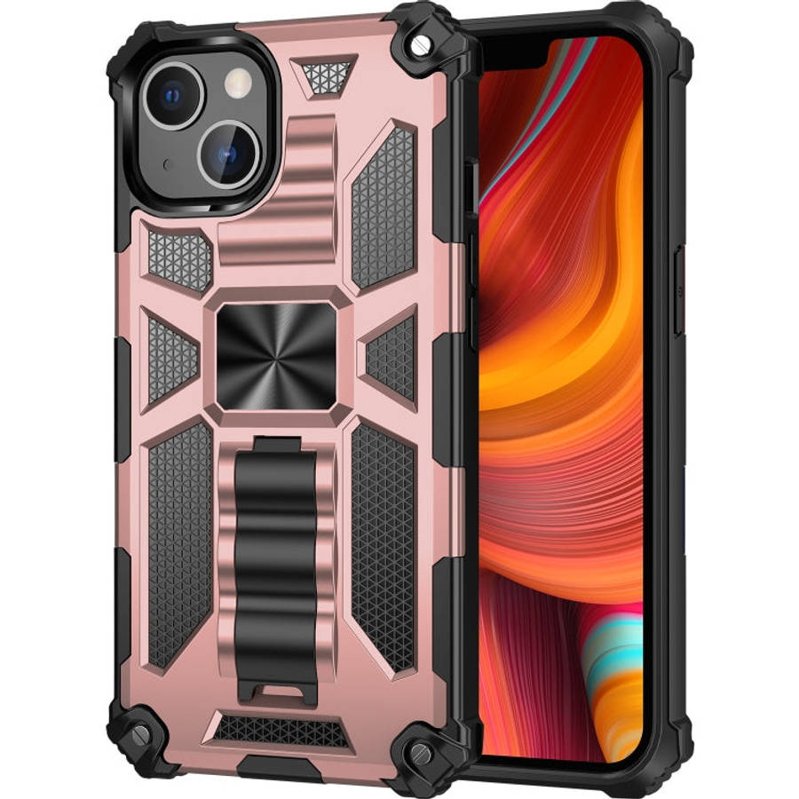 Armor Shockproof TPU + PC Magnetic Protective Case with Holder, For iPhone 13, For iPhone 13 Pro,...