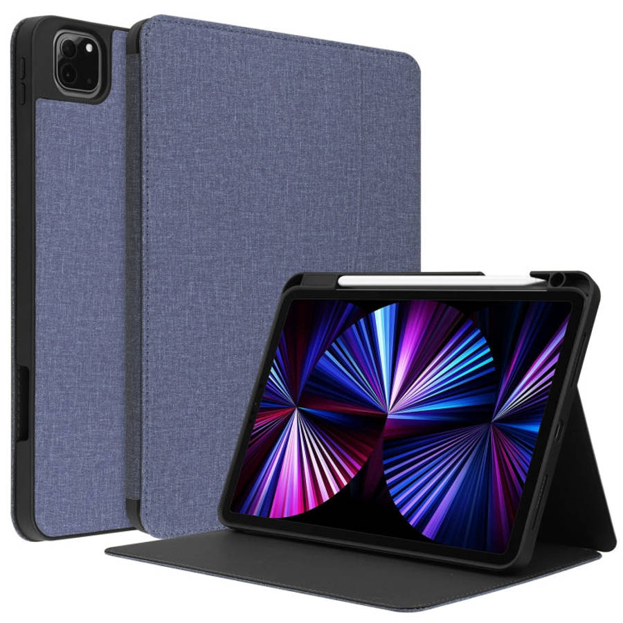 Cloth Texture TPU Horizontal Flip Leather Case with Pen Slot & Holder, For iPad Pro 11 inch 2021 ...