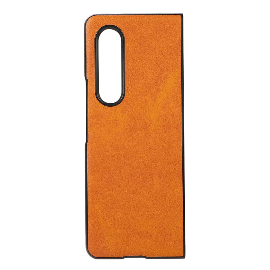 Two-color Cowhide Texture PU Shockproof Protective Case, For Samsung Galaxy Z Fold3 5G