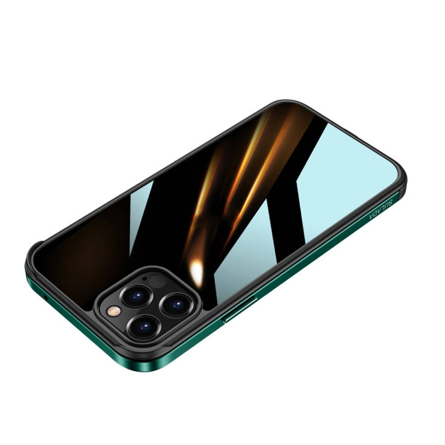SULADA Shockproof Aviation Aluminum Metal Frame + Nano Glass + TPU Protective Case, For iPhone 11...