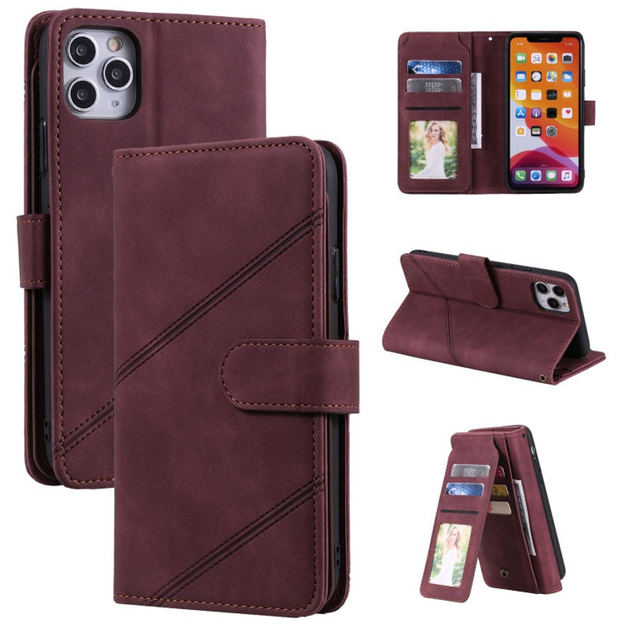 Skin Feel Business Horizontal Flip PU Leather Case with Holder & Multi-Card Slots & Wallet & Lany...