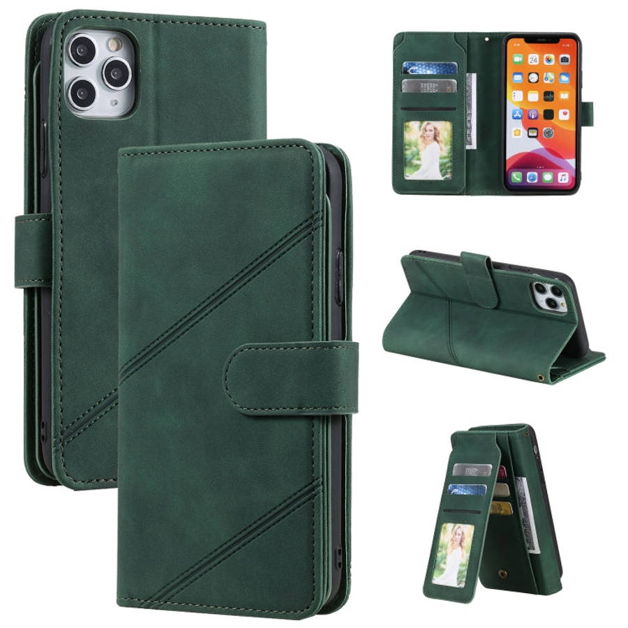 Skin Feel Business Horizontal Flip PU Leather Case with Holder & Multi-Card Slots & Wallet & Lany...