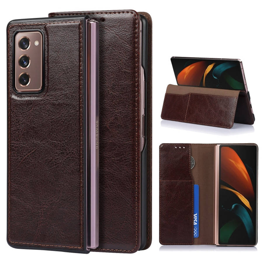 2 In 1 Crazy Horse Texture Split Horizontal Flip Leather Case with Holder & Card Slot, For Samsun...