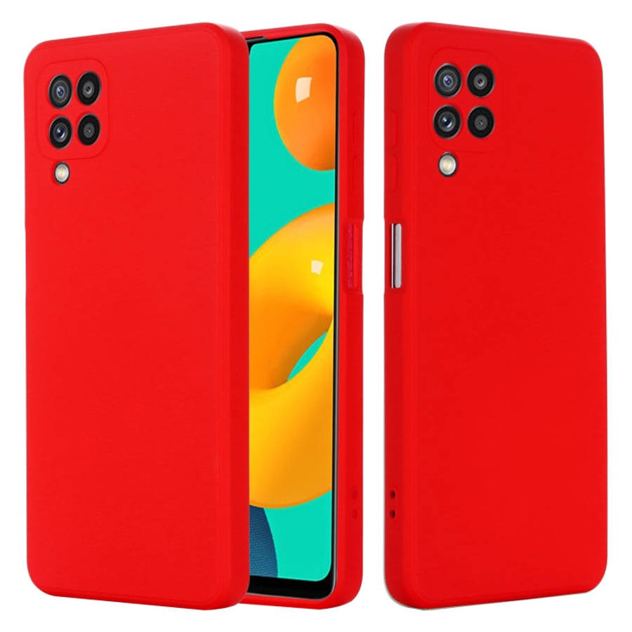 Solid Color Liquid Silicone Dropproof Full Coverage Protective Case, For Samsung Galaxy M32 4G In...