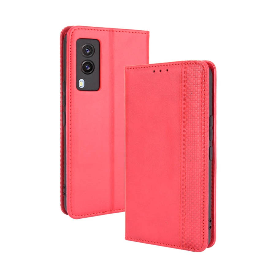 Magnetic Buckle Retro Crazy Horse Texture Horizontal Flip Leather Case with Holder & Card Slots &...