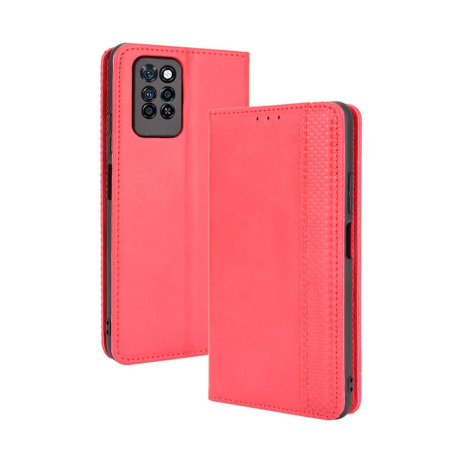 Magnetic Buckle Retro Crazy Horse Texture Horizontal Flip Leather Case with Holder & Card Slots &...