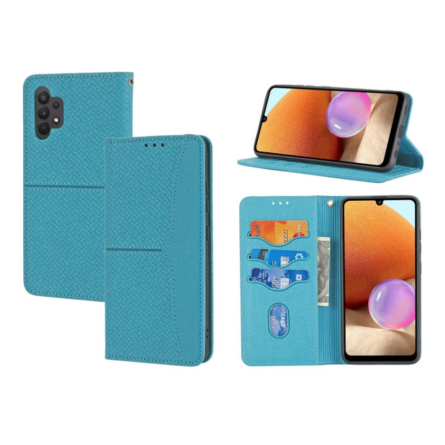 Woven Texture Stitching Magnetic Horizontal Flip PU Leather Case with Holder & Card Slots & Walle...