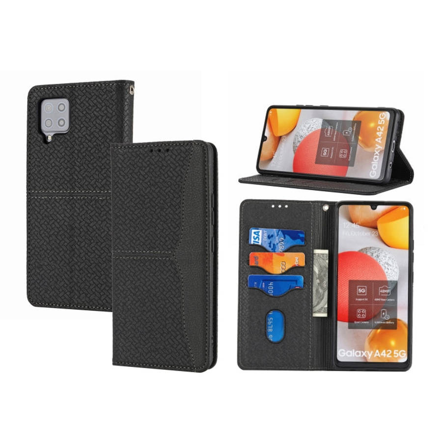 Woven Texture Stitching Magnetic Horizontal Flip PU Leather Case with Holder & Card Slots & Walle...