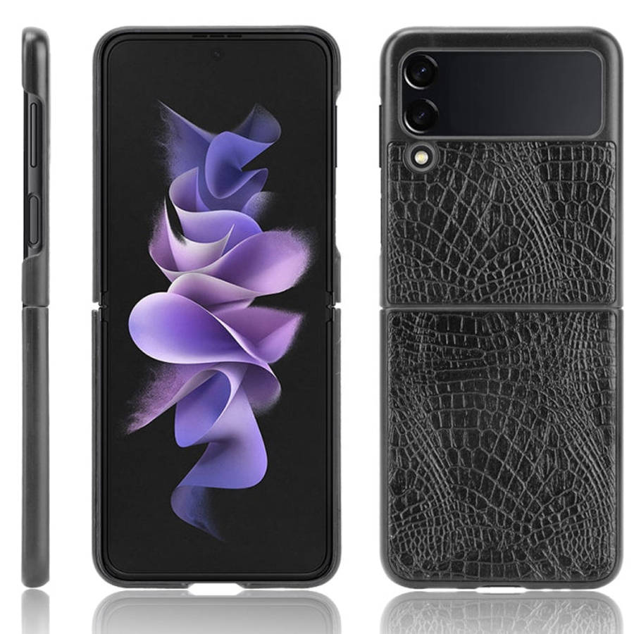 Shockproof Crocodile Texture PC + PU Case, For Google Pixel 5a 5G, For Samsung Galaxy Z Flip3 5G,...