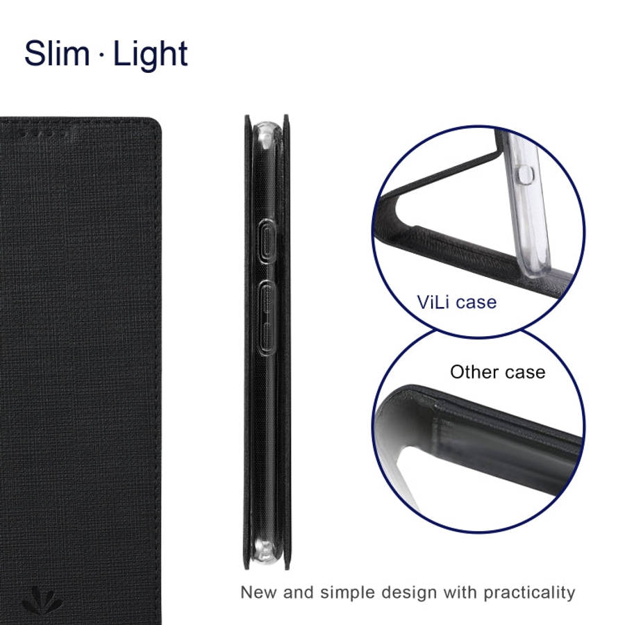 ViLi DMX Series Shockproof TPU + PU Leather Magnetic Attraction Horizontal Flip Case with Card Sl...