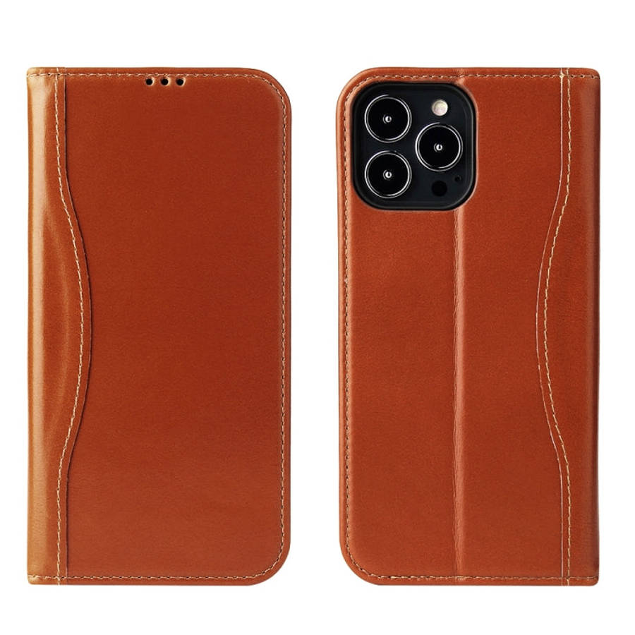 Genuine Leather Horizontal Flip Leather Case with Holder & Card Slots & Wallet, For iPhone 13 min...