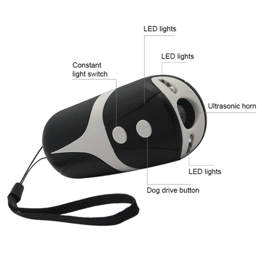 RC-534 Handheld Portable Ultrasonic Dog Repeller with LED Lights, RC-534