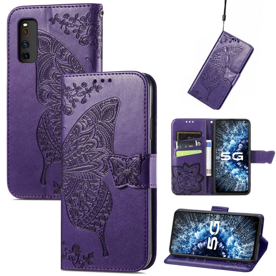 Butterfly Love Flowers Embossed Horizontal Flip Leather Case with Holder & Card Slots & Wallet & ...