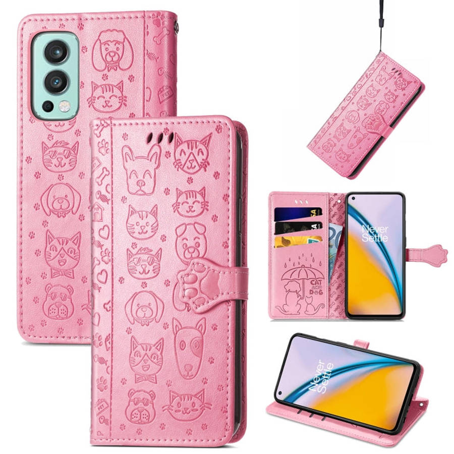 Lovely Cat and Dog Embossing Pattern Horizontal Flip Leather Case , with Holder & Card Slots & Wa...