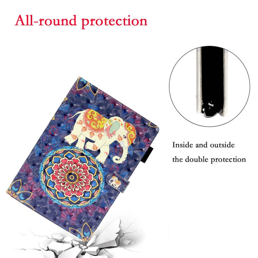 3D Embossing Pattern Horizontal Flip Leather Case with Holder & Card Slots & Wallet, For Galaxy T...