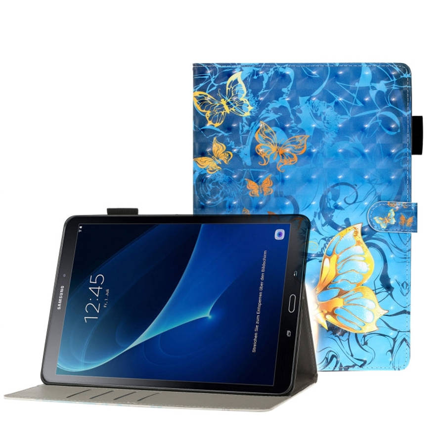 3D Embossing Pattern Horizontal Flip Leather Case with Holder & Card Slots & Wallet, For Galaxy T...