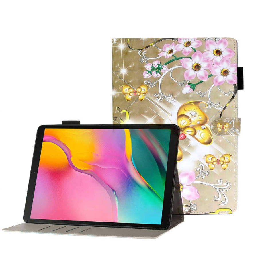 3D Embossing Pattern Horizontal Flip Leather Case with Holder & Card Slots & Wallet, For Galaxy T...