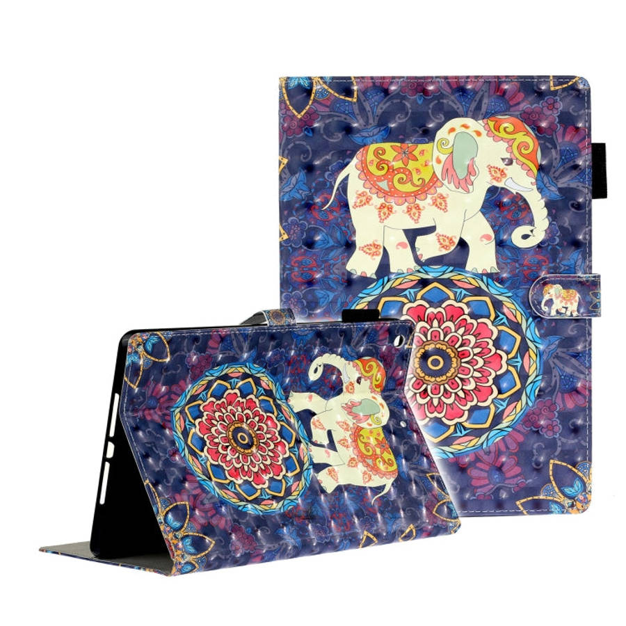3D Embossing Pattern Horizontal Flip Leather Case with Holder & Card Slots & Wallet, For Galaxy T...