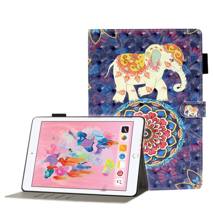 3D Embossing Pattern Horizontal Flip Leather Case with Holder & Card Slots & Wallet, For Galaxy T...