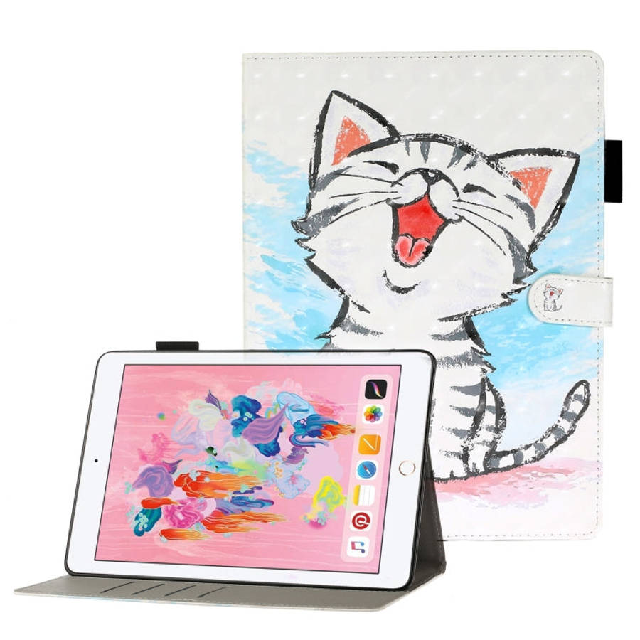 3D Embossing Pattern Horizontal Flip Leather Case with Holder & Card Slots & Wallet, For Galaxy T...