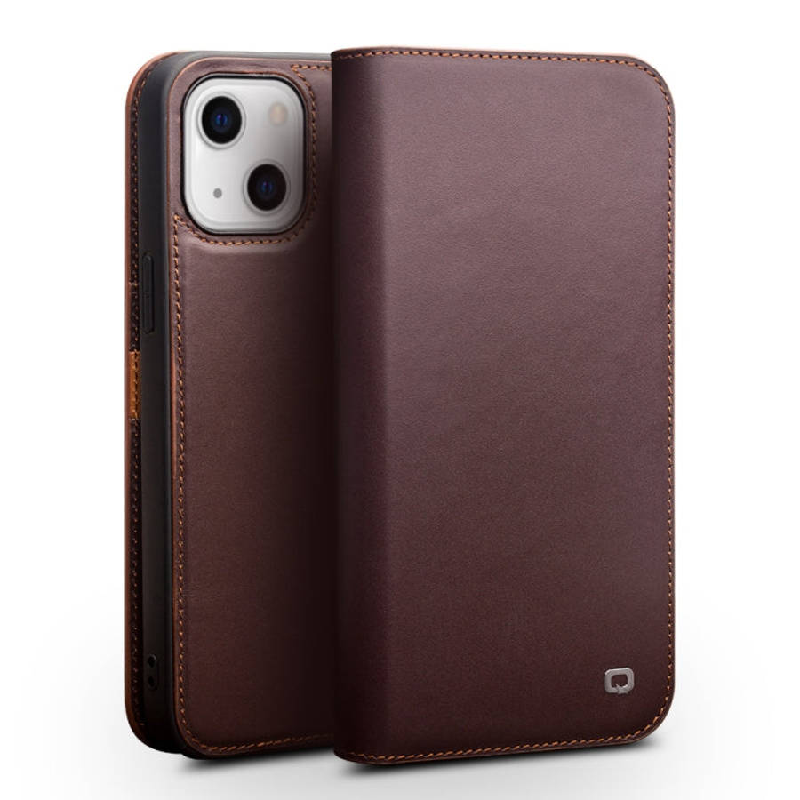 QIALINO Business Horizontal Flip Leather Case with Holder & Card Slots & Wallet, For iPhone 13 Pr...