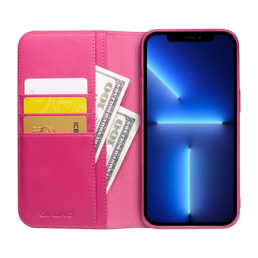 QIALINO Business Horizontal Flip Leather Case with Holder & Card Slots & Wallet, For iPhone 13 Pr...
