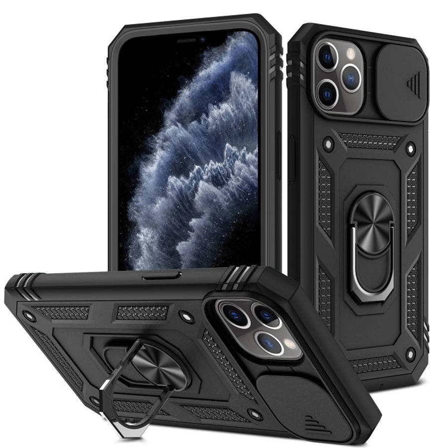 Sliding Camera Cover Design TPU + PC Protective Case with 360 Degree Rotating Holder & Card Slot,...