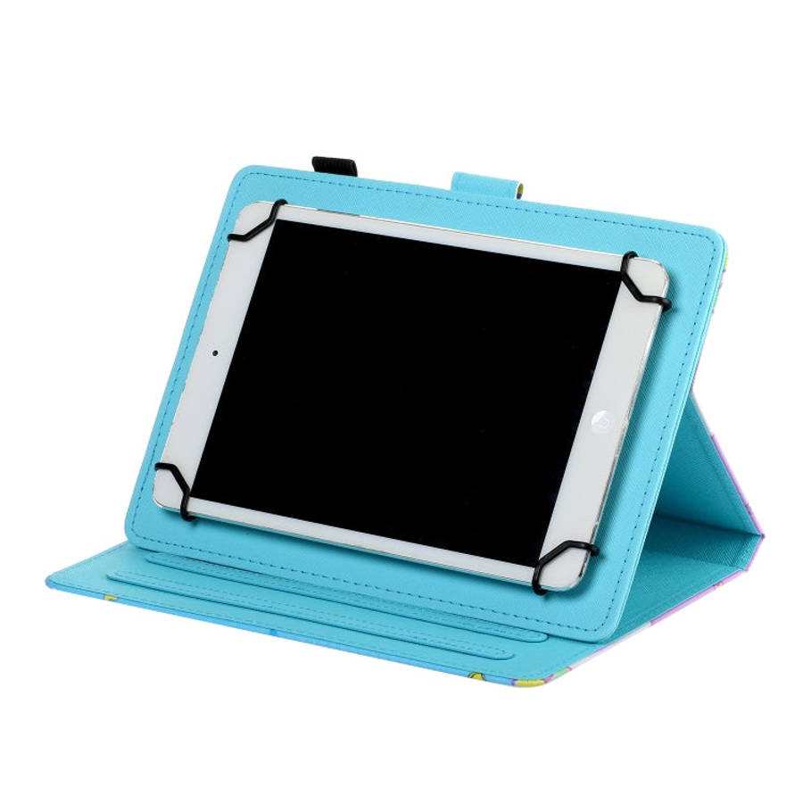Universal Colored Drawing Horizontal Flip PU Leather Case with Holder & Card Slot, 7 inch, 8 inch...