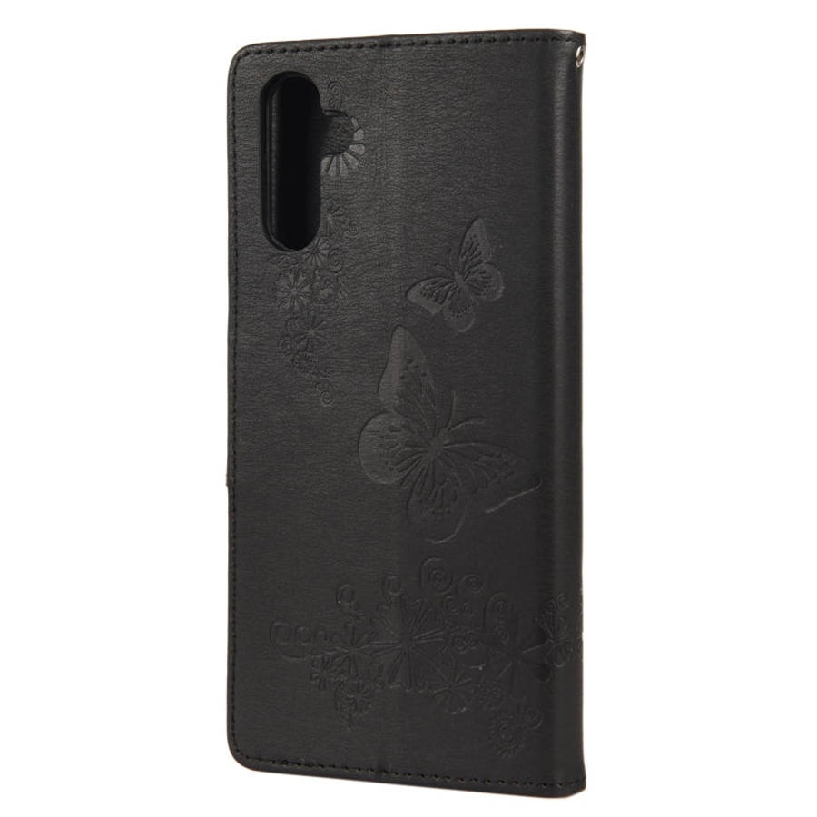 Butterfly Embossed Horizontal Flip Leather Phone Case with Card Slot & Holder, For Samsung Galaxy...