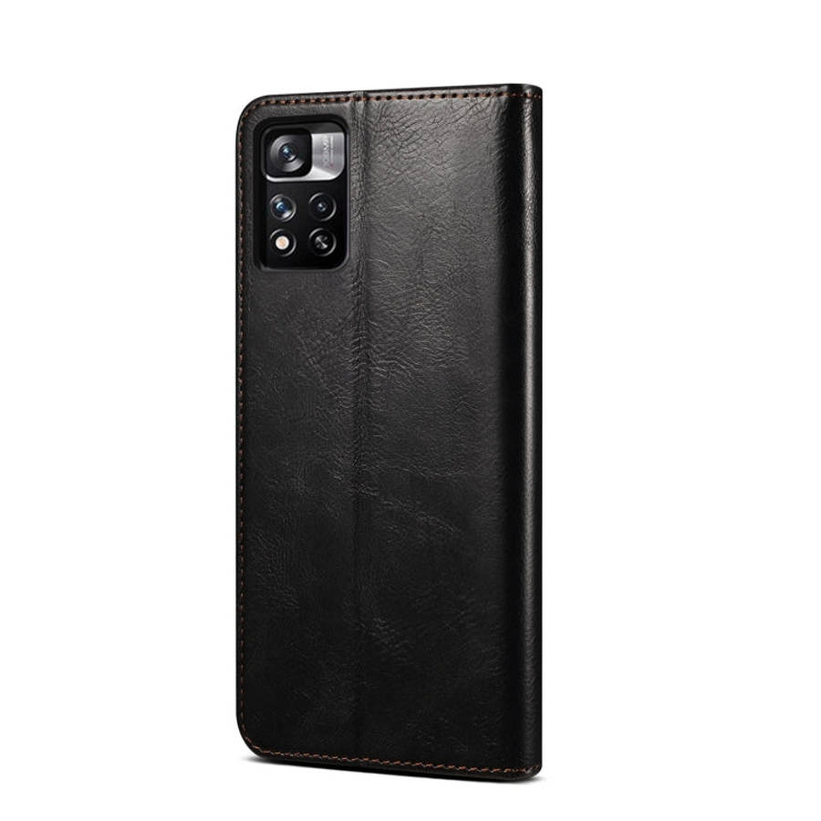 Oil Wax Texture Flip Leather Phone Case with Card Slots & Wallet, For Xiaomi Redmi Note 11, For X...