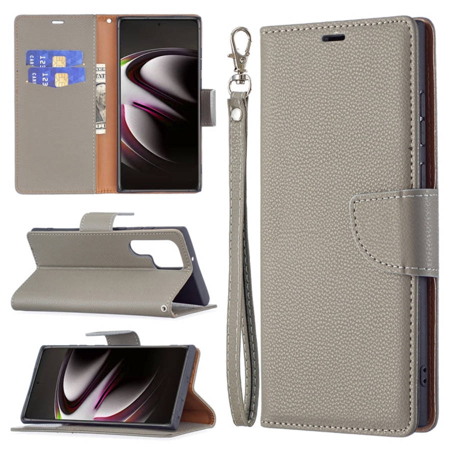 Litchi Texture Pure Color Horizontal Flip Leather Phone Case with Holder & Card Slots & Wallet & ...