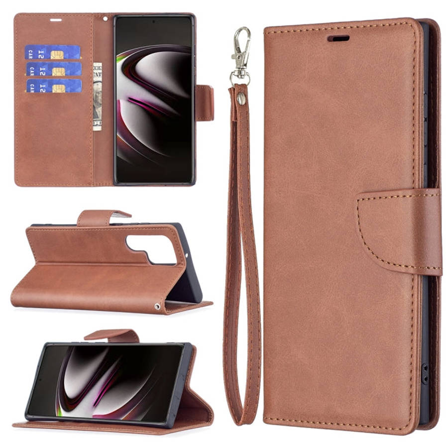 Retro Lambskin Texture Pure Color Horizontal Flip Leather Phone Case with Holder & Card Slots & W...