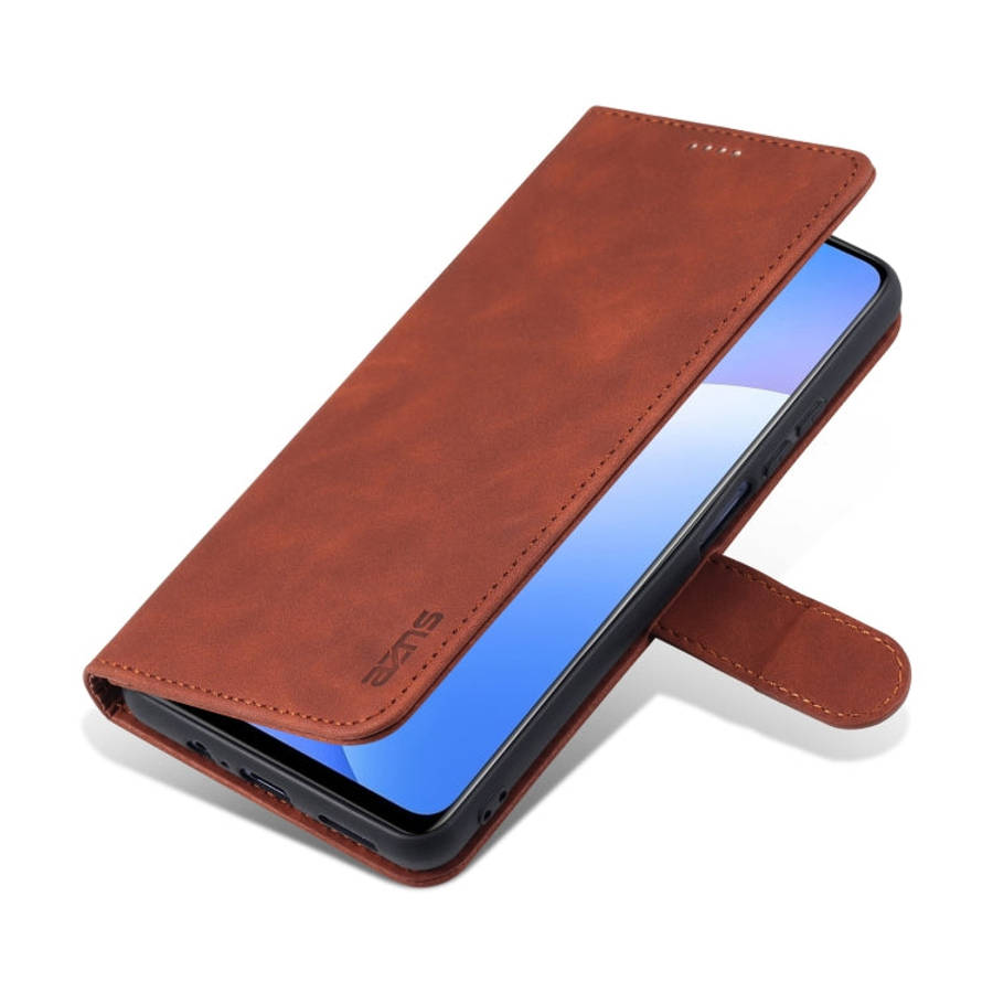 AZNS Skin Feel Calf Texture Horizontal Flip Leather Phone Case with Card Slots & Holder & Wallet,...