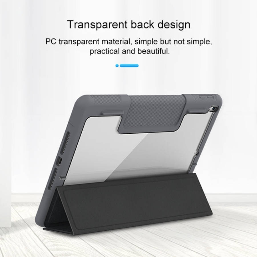 Mutural Horizontal Flip PC + TPU + PU Leather Case with Holder & Pen Slot, For iPad 10.2, For iPa...