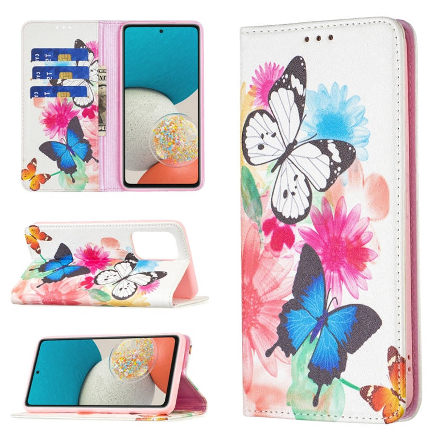 Colored Drawing Pattern Invisible Magnetic PU Leather Phone Case, For Xiaomi Redmi Note 11 5G, Fo...