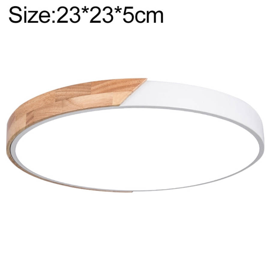 Wood Macaron LED Round Ceiling Lamp, White Light, 23cm, 30cm, 40cm, 50cm, 60cm