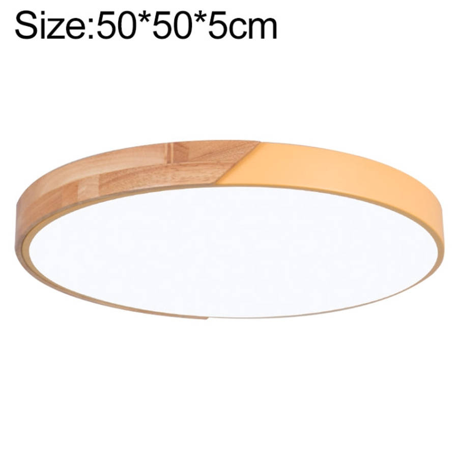 Wood Macaron LED Round Ceiling Lamp, White Light, 23cm, 30cm, 40cm, 50cm, 60cm