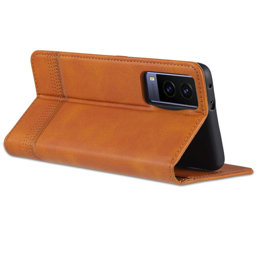 AZNS Magnetic Calf Texture Horizontal Flip Leather Phone Case, For vivo Y71t / V21e 5G, For Samsu...