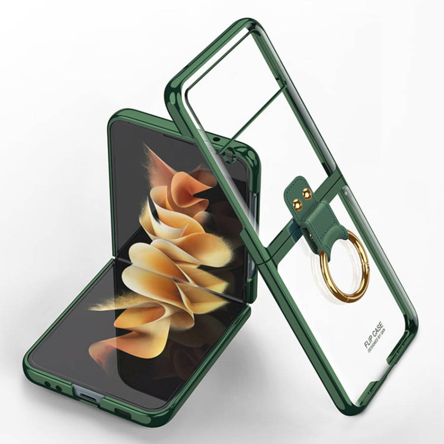 GKK Phantom Electroplating Phone Case with Ring, For Samsung Galaxy Z Flip3 5G