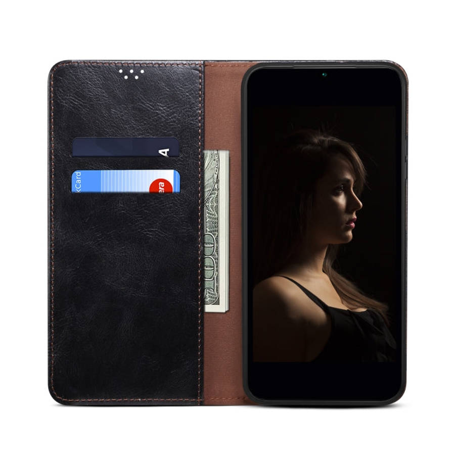 Simple Wax Crazy Horse Texture Leather Phone Case, For OPPO Reno7 5G, For OPPO Reno7 Pro 5G, For ...