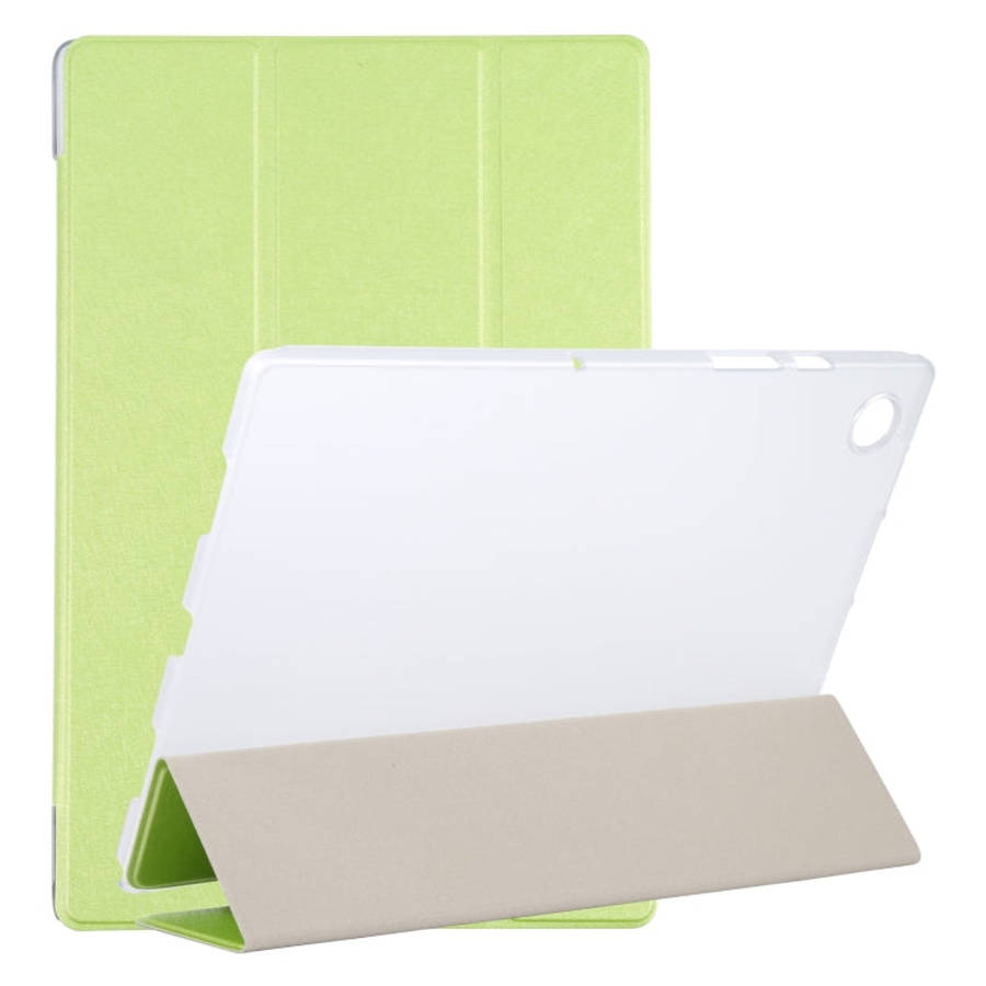 Silk Texture 3-fold Leather Tablet Case, For Samsung Galaxy Tab A8 10.5 2021 X200 / X205