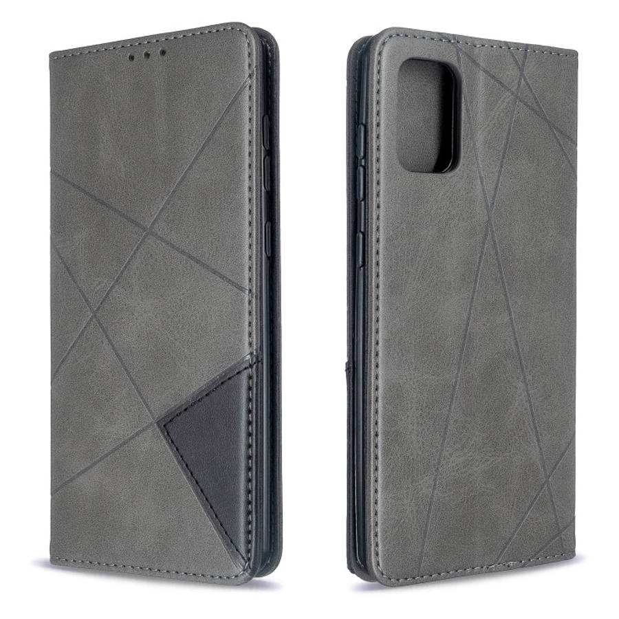 Rhombus Texture Horizontal Flip Magnetic Leather Case with Holder & Card Slots, For Galaxy S20, F...
