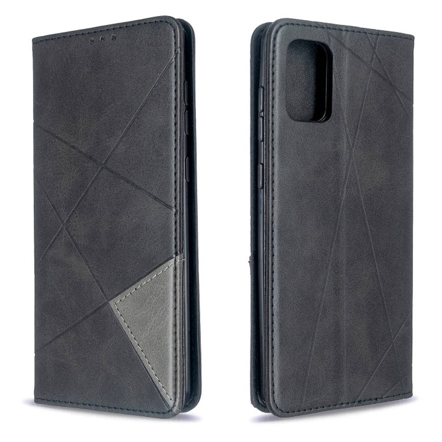 Rhombus Texture Horizontal Flip Magnetic Leather Case with Holder & Card Slots, For Galaxy S20, F...
