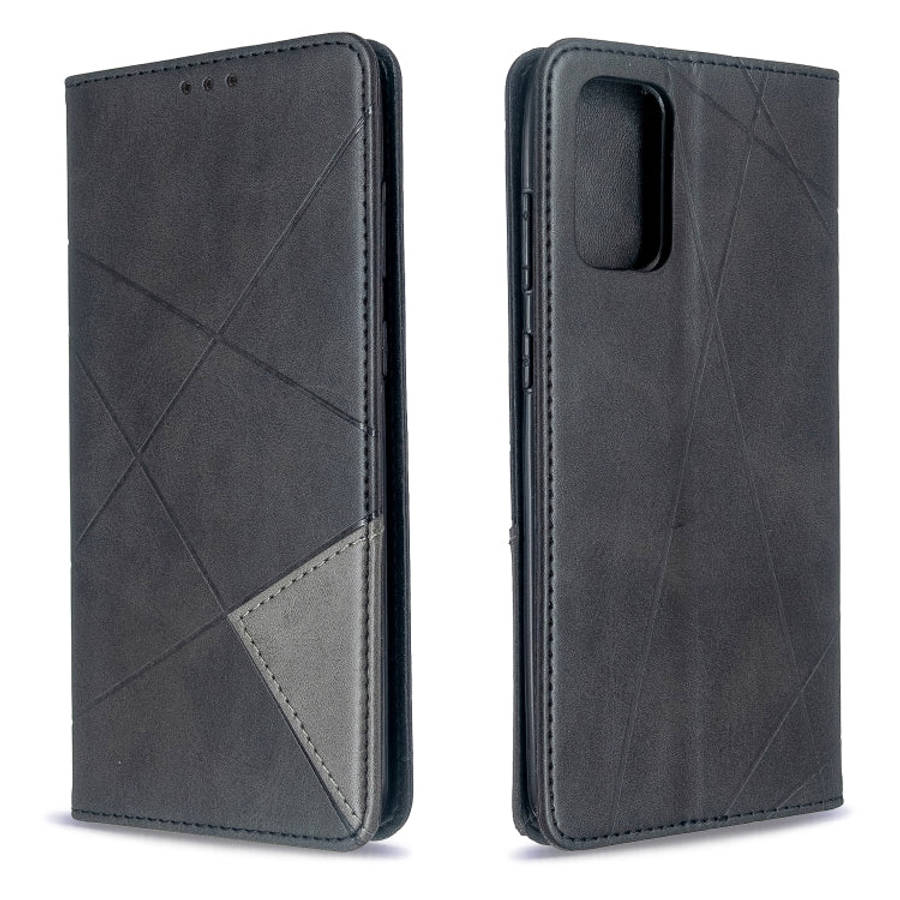 Rhombus Texture Horizontal Flip Magnetic Leather Case with Holder & Card Slots, For Galaxy S20, F...