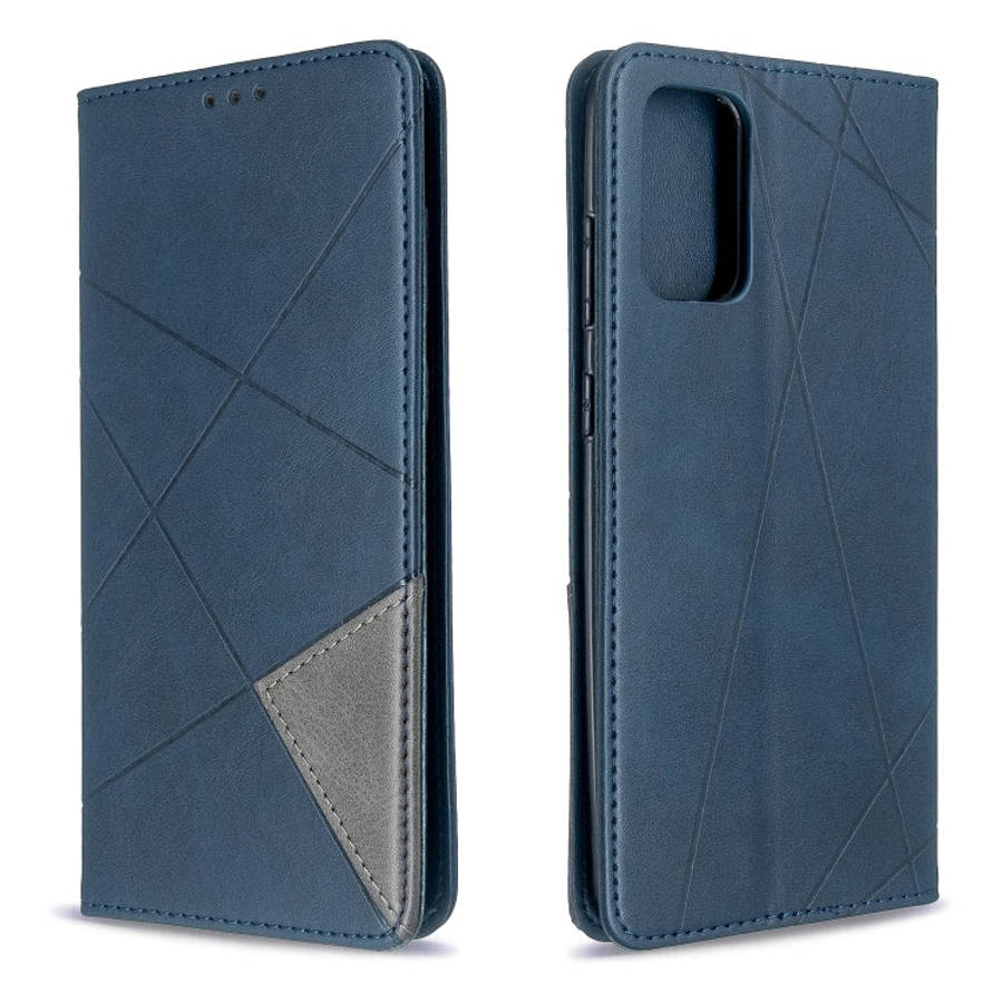 Rhombus Texture Horizontal Flip Magnetic Leather Case with Holder & Card Slots, For Galaxy S20, F...