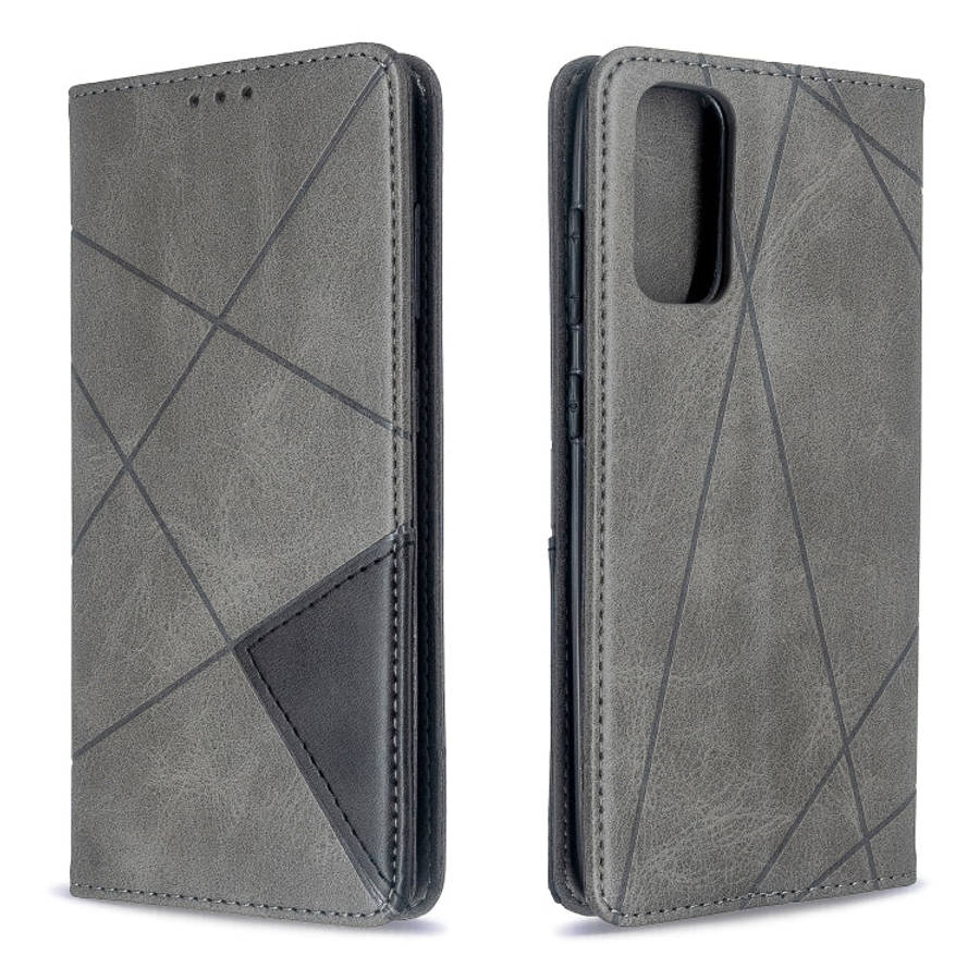 Rhombus Texture Horizontal Flip Magnetic Leather Case with Holder & Card Slots, For Galaxy S20, F...