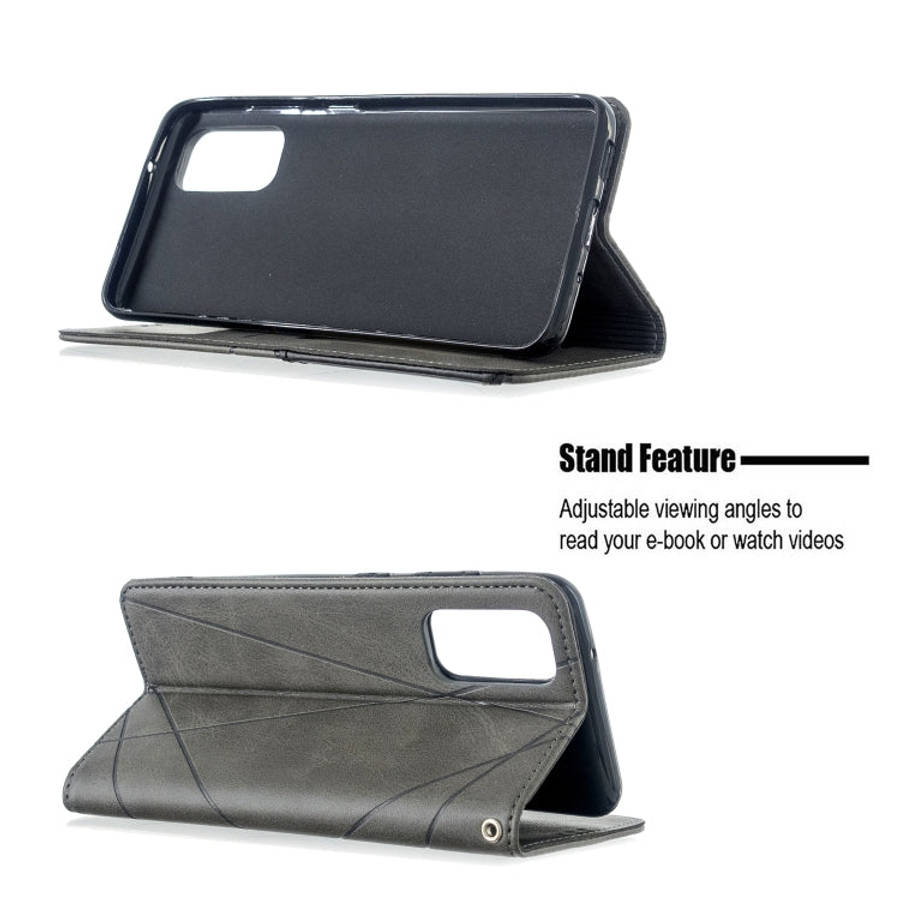Rhombus Texture Horizontal Flip Magnetic Leather Case with Holder & Card Slots, For Galaxy S20, F...