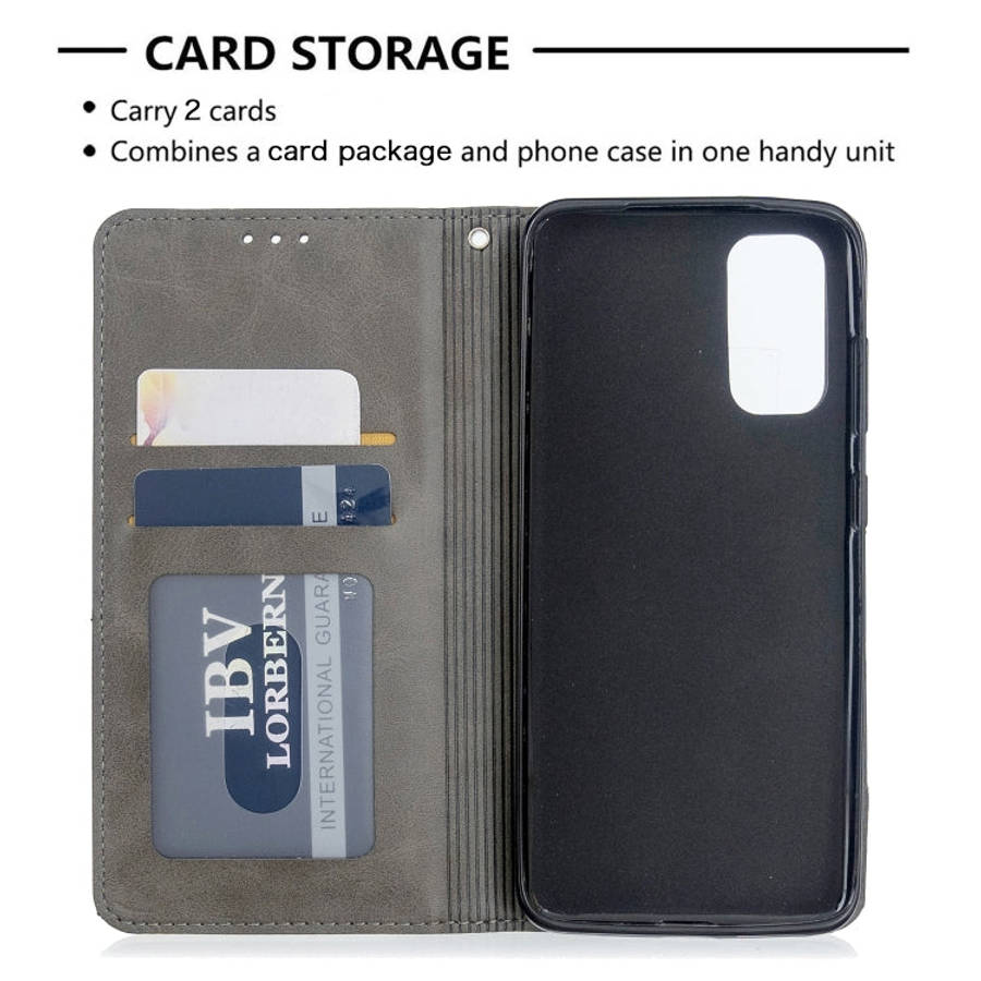Rhombus Texture Horizontal Flip Magnetic Leather Case with Holder & Card Slots, For Galaxy S20, F...