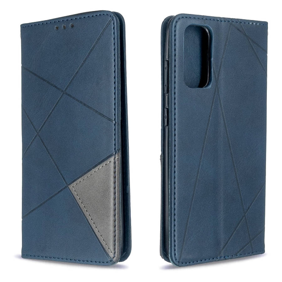 Rhombus Texture Horizontal Flip Magnetic Leather Case with Holder & Card Slots, For Galaxy S20, F...
